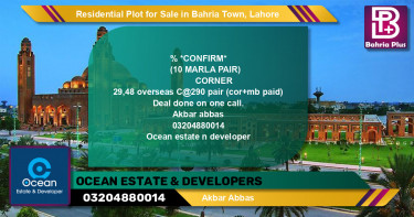 Residential Plot for Sale in Overseas C -  Bahria Town, Lahore - (BP-143623)