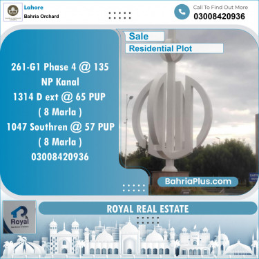 Residential Plot for Sale in Phase 4 - G1 Block -  Bahria Orchard, Lahore - (BP-143685)
