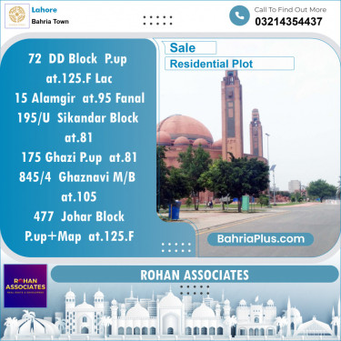 Residential Plot for Sale in Bahria Town, Lahore - (BP-143698)