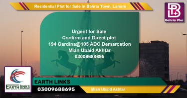 Residential Plot for Sale in Bahria Town, Lahore - (BP-143702)
