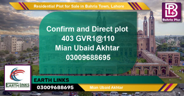Residential Plot for Sale in Bahria Town, Lahore - (BP-143706)