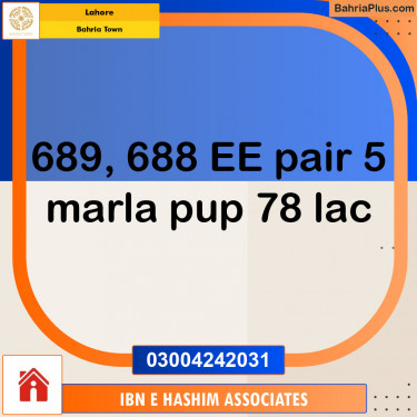 Residential Plot for Sale in Bahria Town, Lahore - (BP-143716)