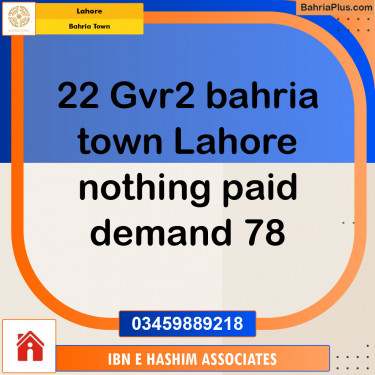 Residential Plot for Sale in Bahria Town, Lahore - (BP-143723)