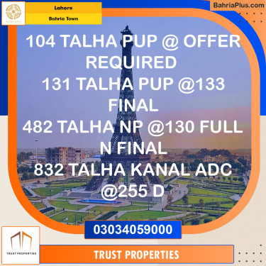 Residential Plot for Sale in Bahria Town, Lahore - (BP-143749)