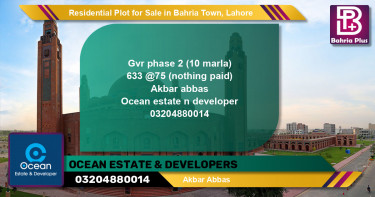 Residential Plot for Sale in Bahria Town, Lahore - (BP-143790)