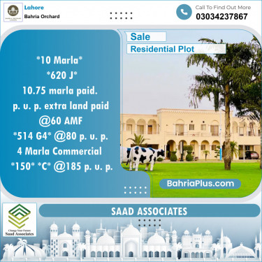 Residential Plot for Sale in Phase 2 - J Block -  Bahria Orchard, Lahore - (BP-143808)