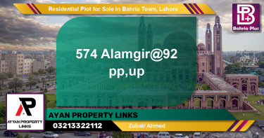 Residential Plot for Sale in Sector F - Alamgir Block -  Bahria Town, Lahore - (BP-143847)