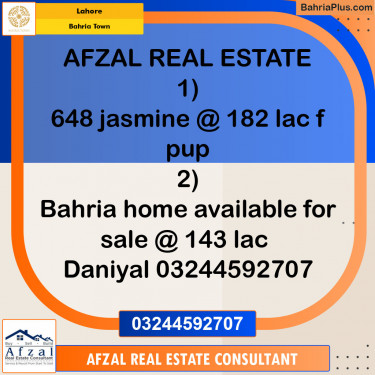 Residential Plot for Sale in Bahria Town, Lahore - (BP-143894)