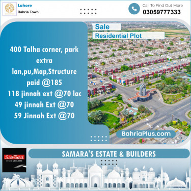 Residential Plot for Sale in Bahria Town, Lahore - (BP-144073)