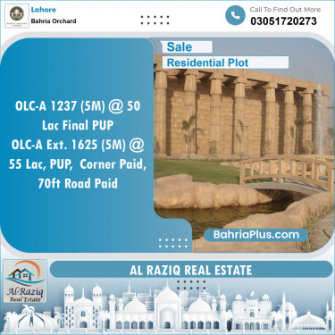 Residential Plot for Sale in OLC-A Block -  Bahria Orchard, Lahore - (BP-144094)