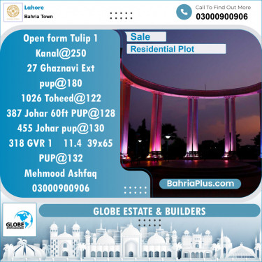 Residential Plot for Sale in Bahria Town, Lahore - (BP-144164)