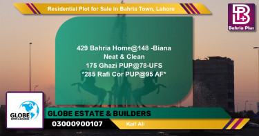 Residential Plot for Sale in Bahria Town, Lahore - (BP-144165)