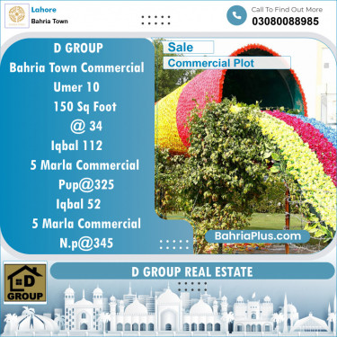 Commercial Plot for Sale in Bahria Town, Lahore - (BP-144183)