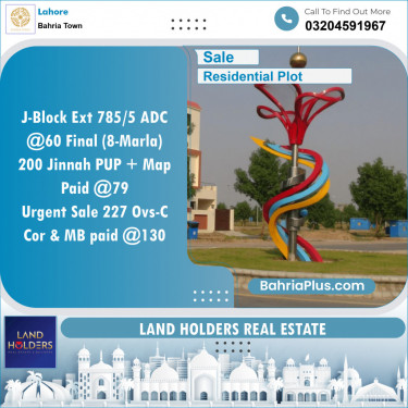 Residential Plot for Sale in Bahria Town, Lahore - (BP-144251)