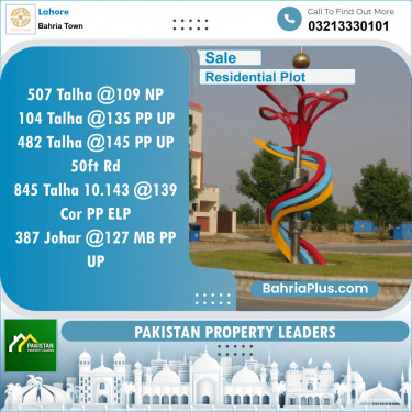 Residential Plot for Sale in Bahria Town, Lahore - (BP-144254)