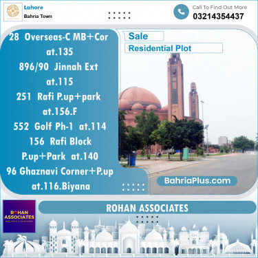 Residential Plot for Sale in Bahria Town, Lahore - (BP-144269)