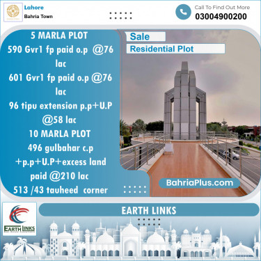 Residential Plot for Sale in Golf Phase 1 -  Bahria Town, Lahore - (BP-144290)