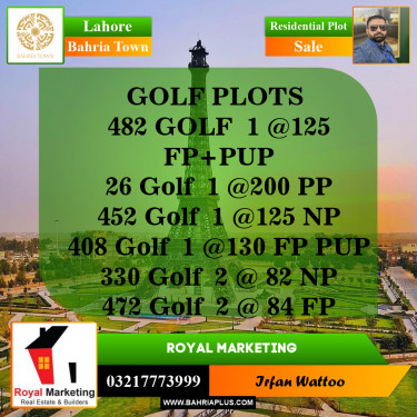 Residential Plot for Sale in Bahria Town, Lahore - (BP-144337)