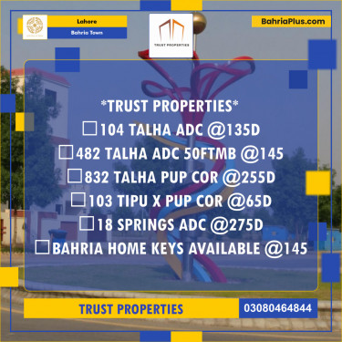 Residential Plot for Sale in Sector F - Talha Block -  Bahria Town, Lahore - (BP-144402)