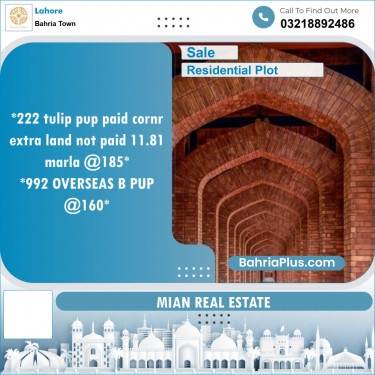 Residential Plot for Sale in Bahria Town, Lahore - (BP-144406)