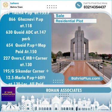 Residential Plot for Sale in Bahria Town, Lahore - (BP-144502)