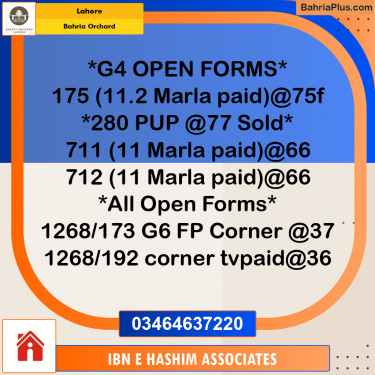 Residential Plot for Sale in Phase 4 - G4 Block -  Bahria Orchard, Lahore - (BP-144508)
