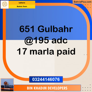 Residential Plot for Sale in Bahria Town, Lahore - (BP-144521)