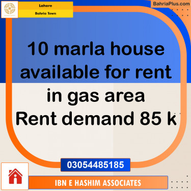 Residential House for Rent in Bahria Town, Lahore - (BP-144533)