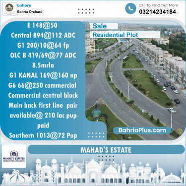 Residential Plot for Sale in Bahria Orchard, Lahore - (BP-144540)