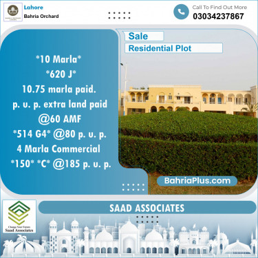 Residential Plot for Sale in Bahria Orchard, Lahore - (BP-144566)