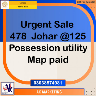 Residential Plot for Sale in Bahria Town, Lahore - (BP-144583)