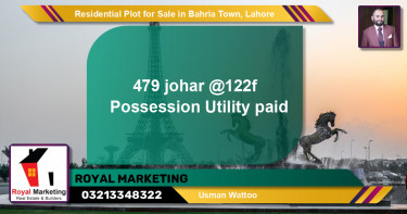 Residential Plot for Sale in Bahria Town, Lahore - (BP-144607)