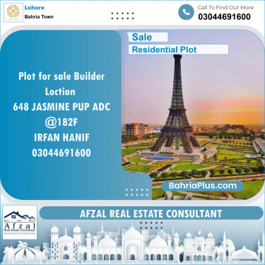 Residential Plot for Sale in Bahria Town, Lahore - (BP-144689)