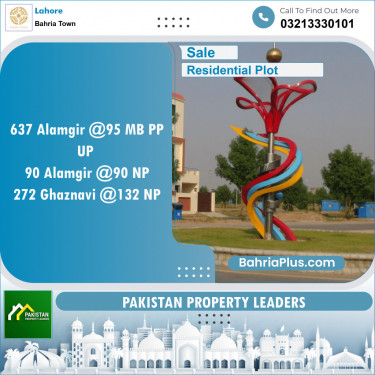 Residential Plot for Sale in Bahria Town, Lahore - (BP-144690)