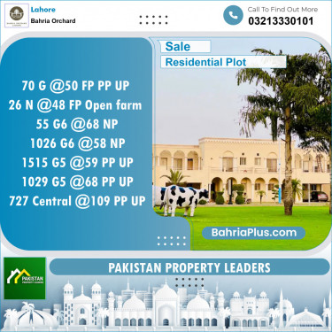 Residential Plot for Sale in Bahria Orchard, Lahore - (BP-144714)