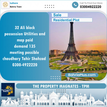 Residential Plot for Sale in Bahria Town, Lahore - (BP-144797)