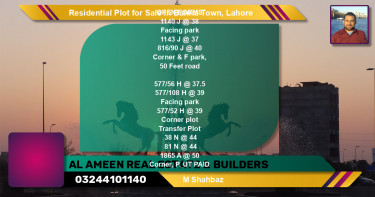 Residential Plot for Sale in Bahria Town, Lahore - (BP-144845)