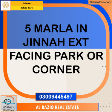 Residential Plot for Sale in Sector E - Jinnah Ext. Block -  Bahria Town, Lahore - (BP-144880)