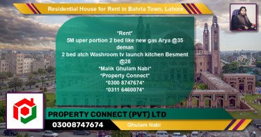 Residential House for Rent in Bahria Town, Lahore - (BP-144909)