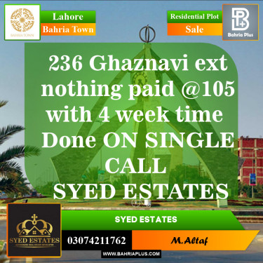 Residential Plot for Sale in Bahria Town, Lahore - (BP-144943)
