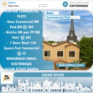 Commercial Plot for Sale in Bahria Town, Lahore - (BP-144955)
