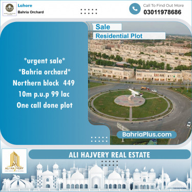 Residential Plot for Sale in Bahria Orchard, Lahore - (BP-144974)