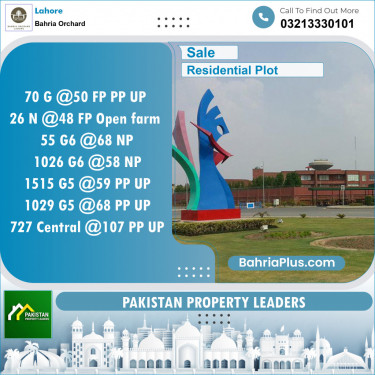Residential Plot for Sale in Bahria Orchard, Lahore - (BP-144983)