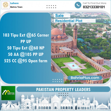 Residential Plot for Sale in Bahria Town, Lahore - (BP-144988)