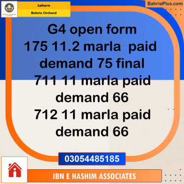 Residential Plot for Sale in Bahria Orchard, Lahore - (BP-145022)