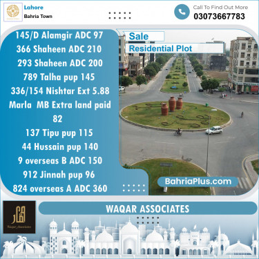 Residential Plot for Sale in Bahria Town, Lahore - (BP-145031)
