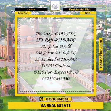 Residential Plot for Sale in Bahria Town, Lahore - (BP-145098)