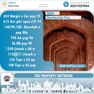 Residential Plot for Sale in Bahria Town, Lahore - (BP-145180)
