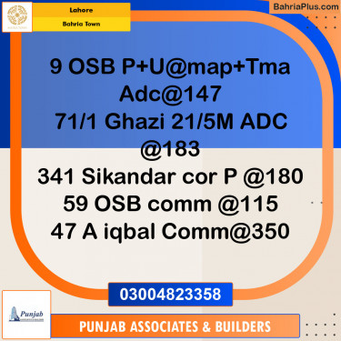 Residential Plot for Sale in Overseas B -  Bahria Town, Lahore - (BP-145200)