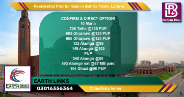 Residential Plot for Sale in Bahria Town, Lahore - (BP-145219)